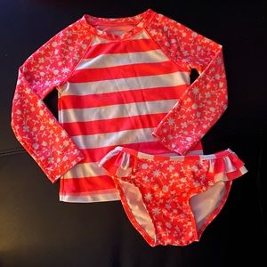 Toddler Girls CAT & JACK 2 Piece Bathing Suit Set Size 3T